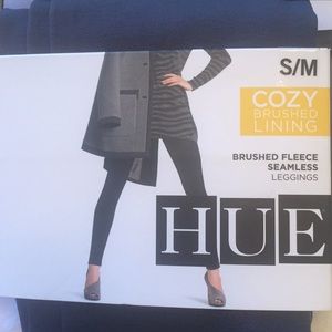 NEW HUE Cozy Brushed Fleece Seamless Leggings S/M